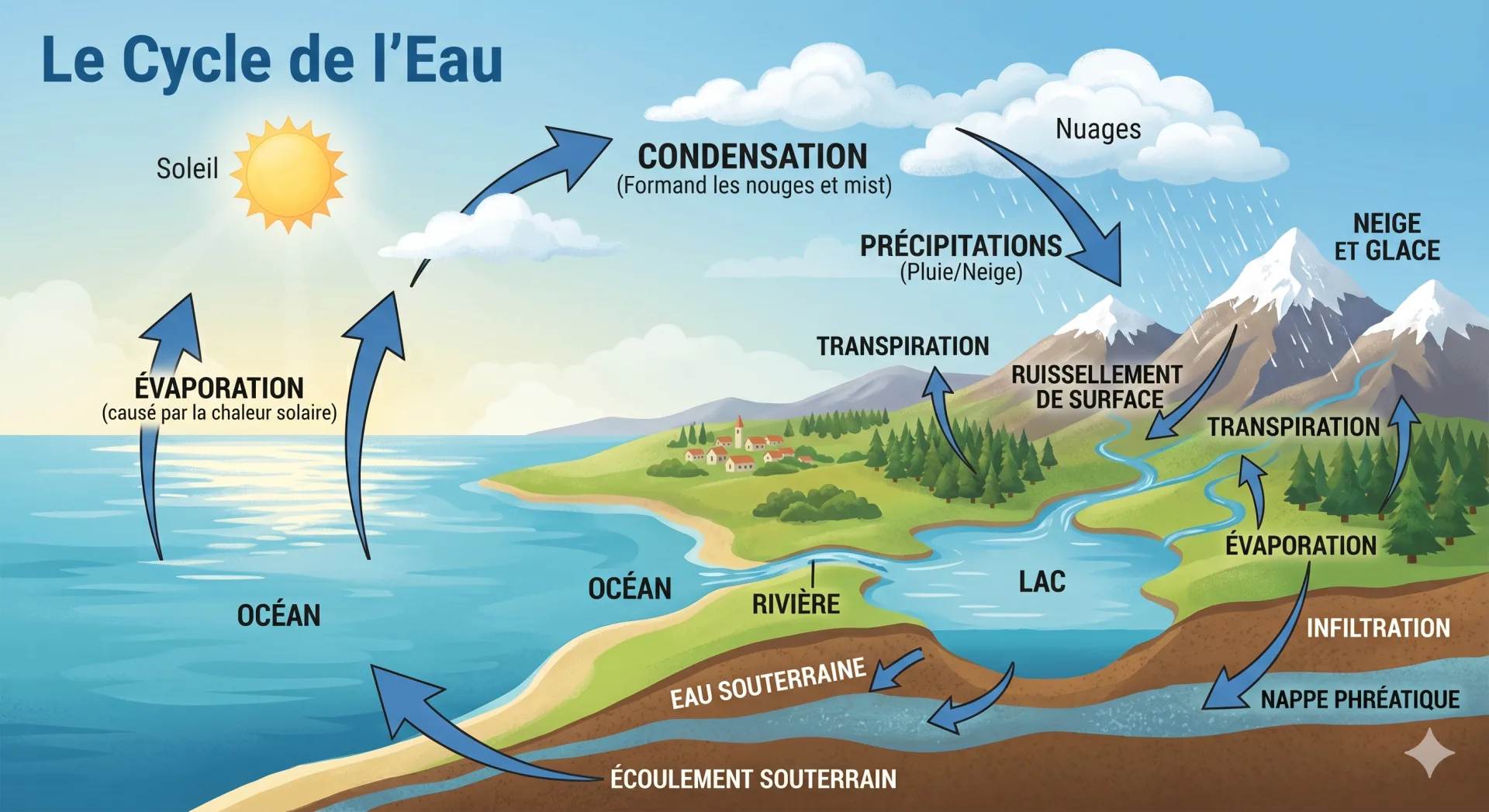 Le cycle de l'eau